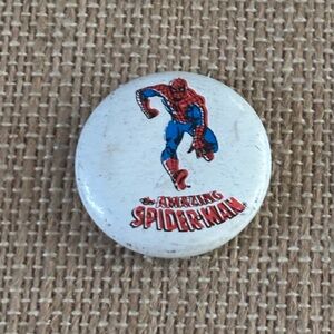 Vintage 1970’ S Amazing Spiderman Marvel Comics Small Pin Button Pinback